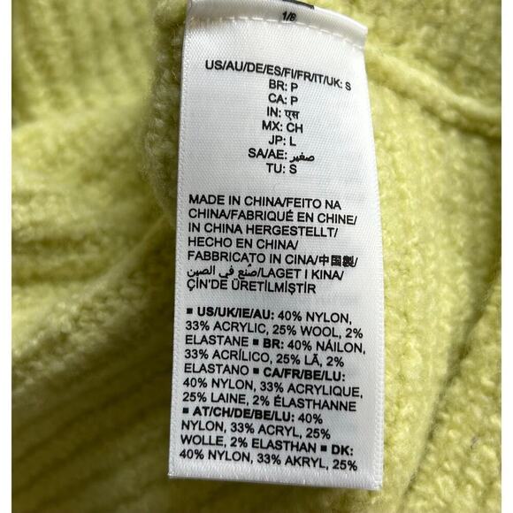 daily rituals high neck cuffed sleeve stretch soft knit yellow sweater s… - Picture 10 of 10